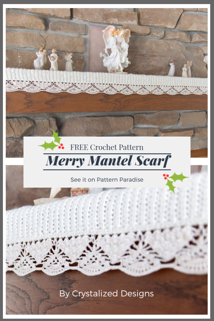 #12WeeksChristmasCAL - Merry Mantel Scarf - Pattern Paradise